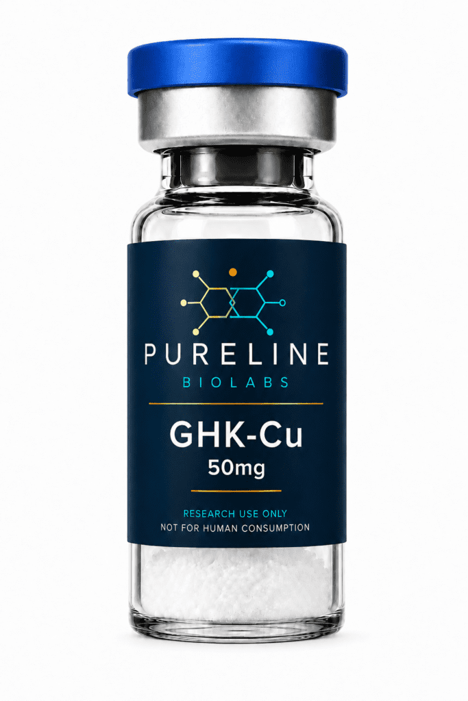 GHK-Cu 50mg copper peptide vial Pureline Biolabs UK independently verified Janoshik Analytical