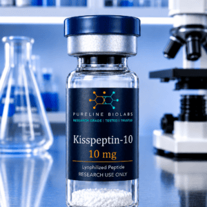 Kisspeptin-10 5mg vial — research grade lyophilised powder, Janoshik Analytical verified ≥99% purity, Pureline Biolabs UK